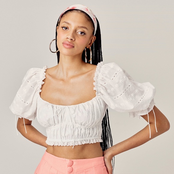 NEW! For Love and Lemons Iris Crop Top - Picture 2 of 4